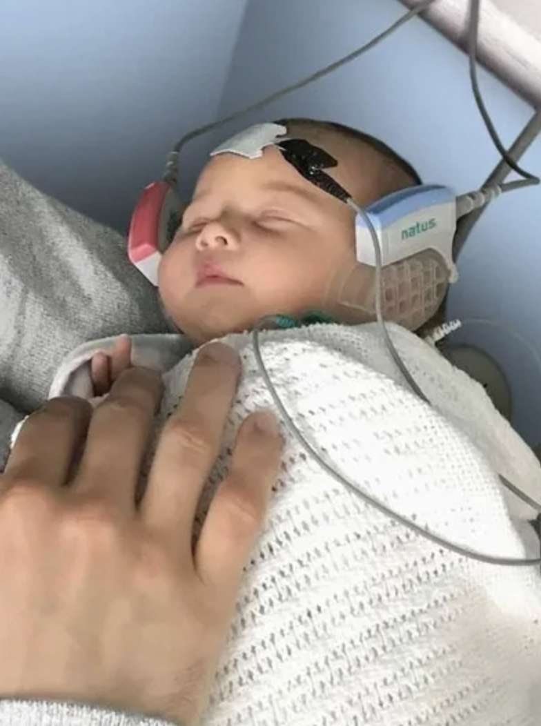 baby-getting-hearing-test Baby getting a hearing test